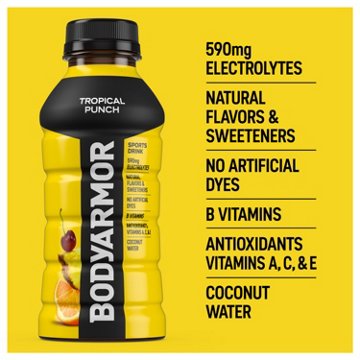 BODYARMOR Tropical Punch Electrolyte Sports Drink 8 pk Bottles