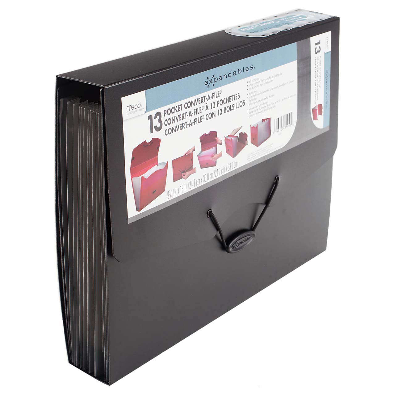 Mead Expandables Black ConvertAFile 13 Pocket Letter File Shop