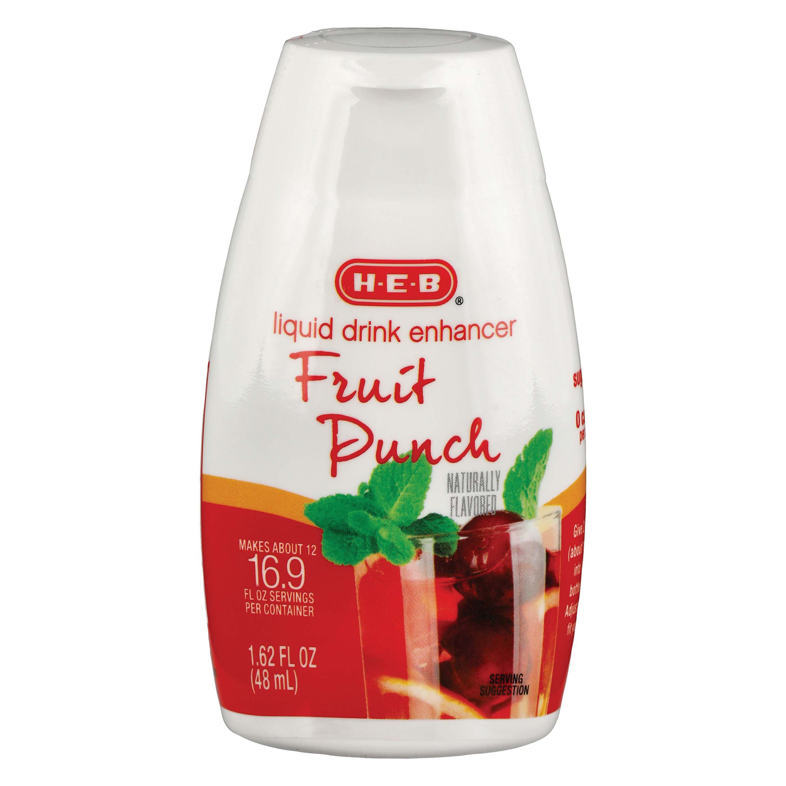 HEB Fruit Punch Liquid Beverage Enhancer Shop Mixes & Flavor