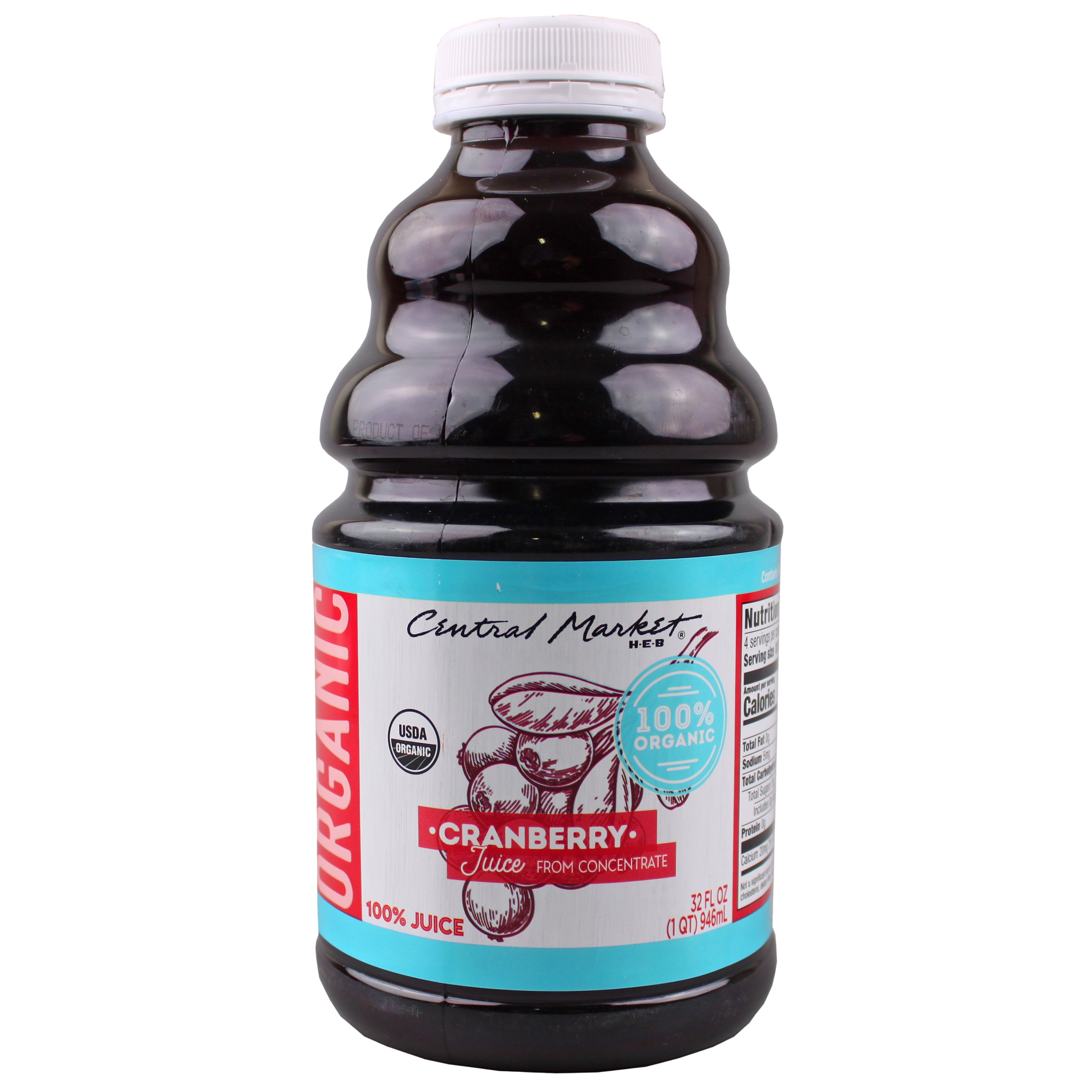 Central Market Organic 100% Cranberry Juice, 32 oz