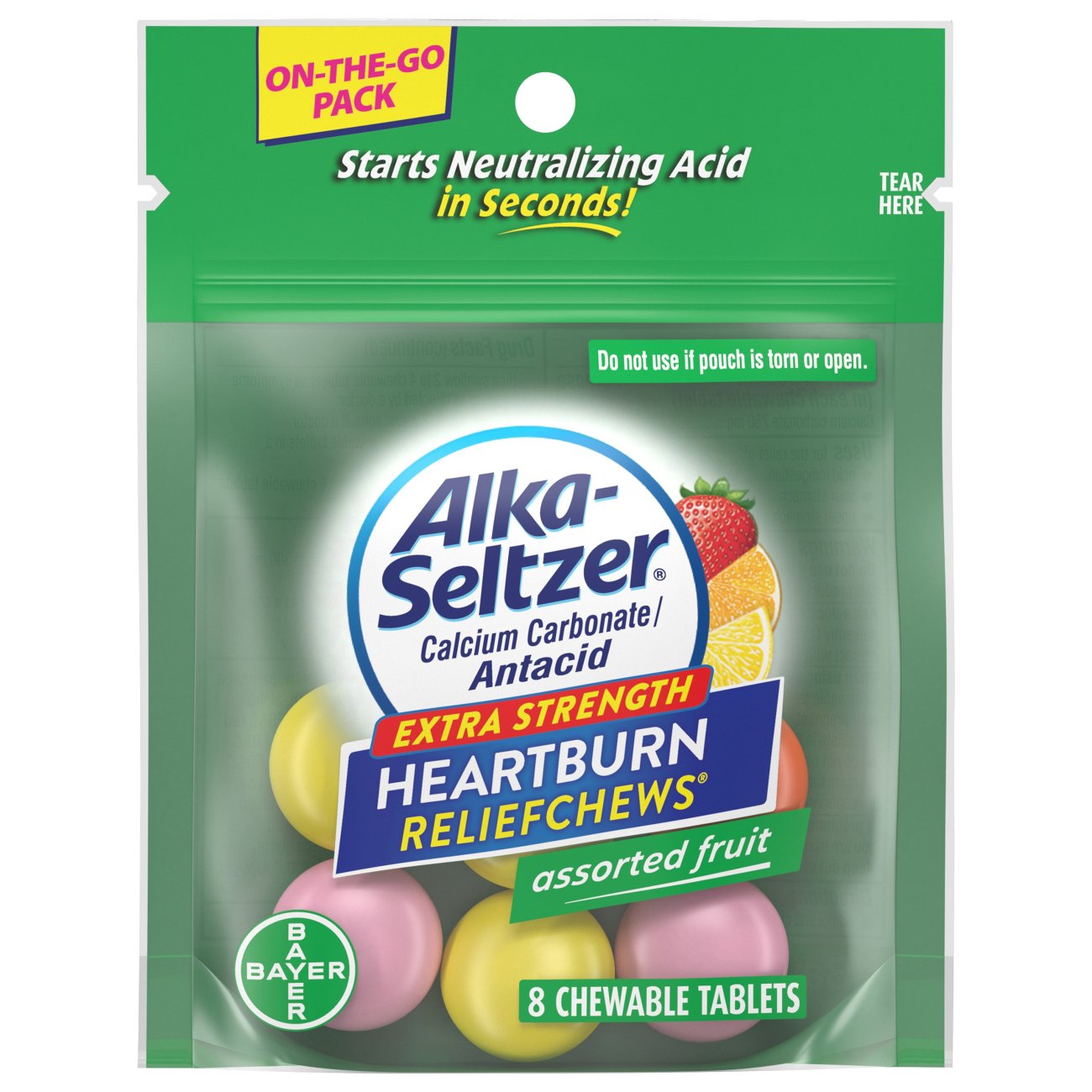 Alka-Seltzer Heartburn & Gas Relief Chews 32ct Assorted Fruit for