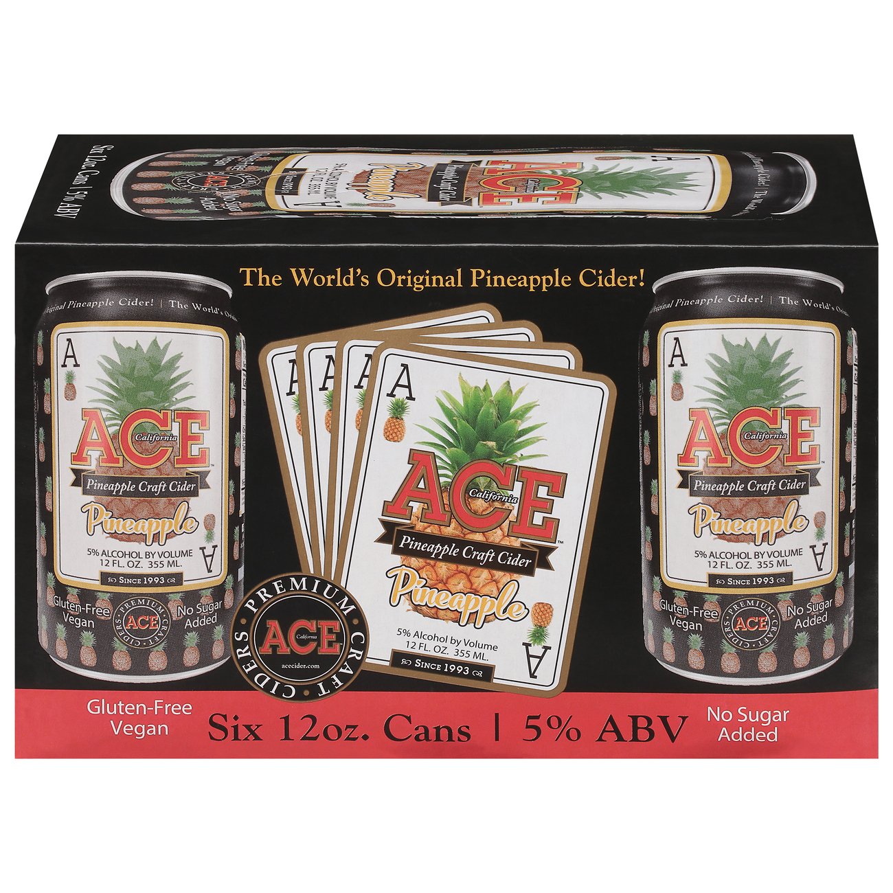 Ace Pineapple Craft Cider 12 oz Cans Shop Hard cider at HEB
