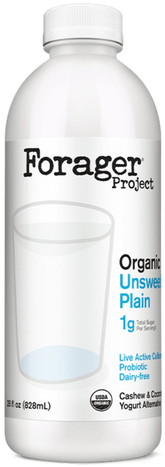 Forager Project Unsweetened Plain Cashewmilk Yogurt Smoothie, 28 oz ...