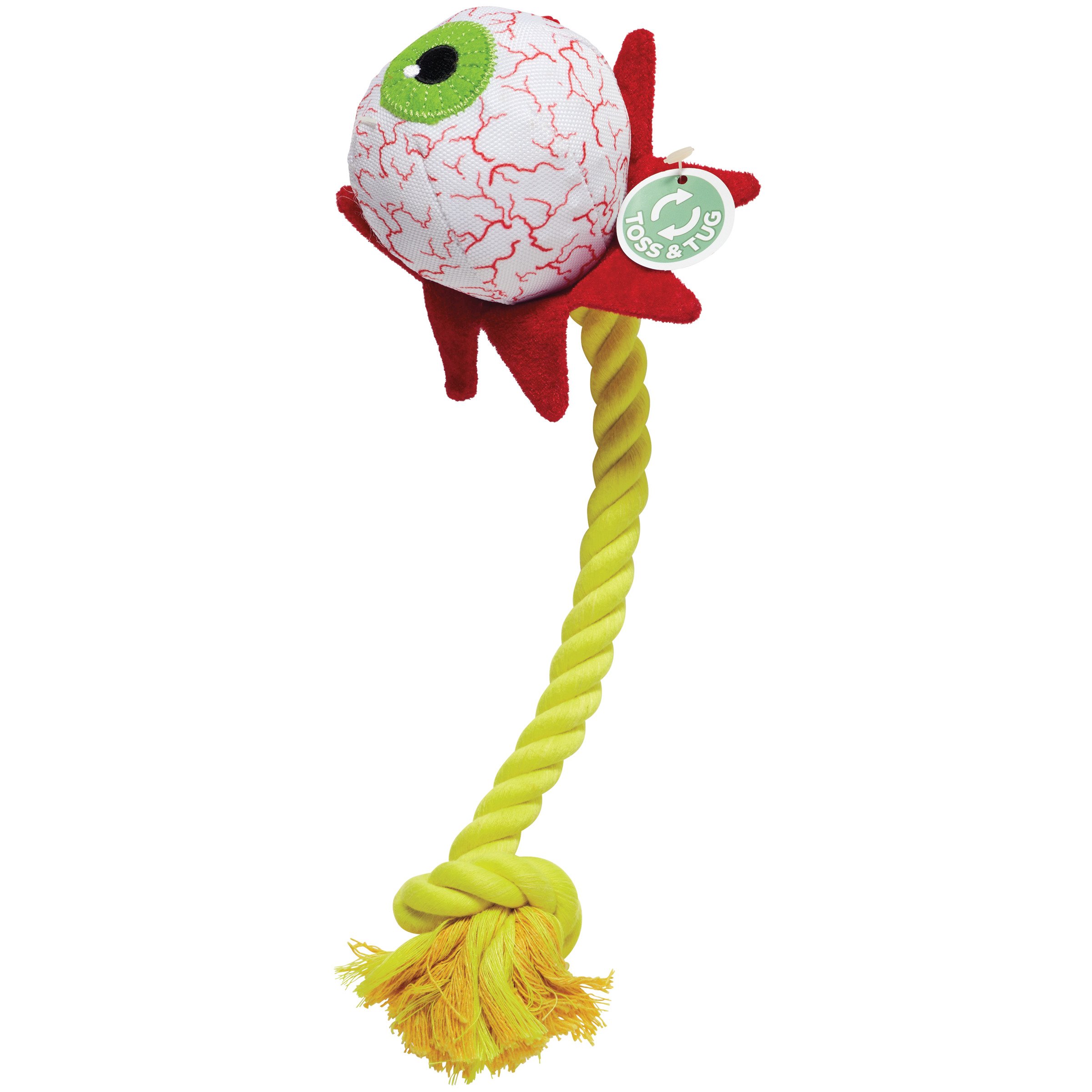 Woof & Whiskers Rope Dog Toy Spooky Eyeball Shop Rope & Tug Toys at