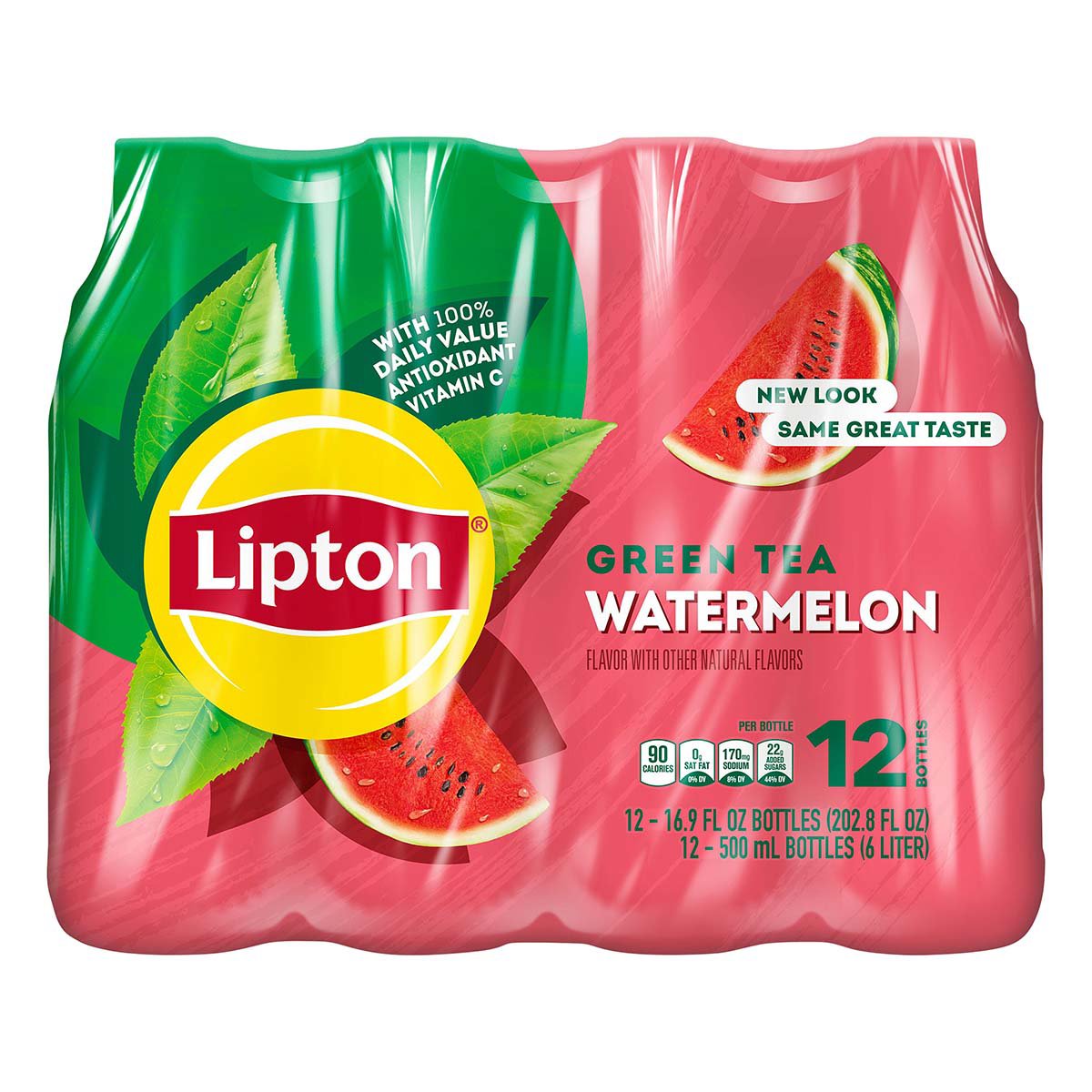 Lipton Watermelon Green Tea 16.9 oz Bottles Shop Tea at HEB