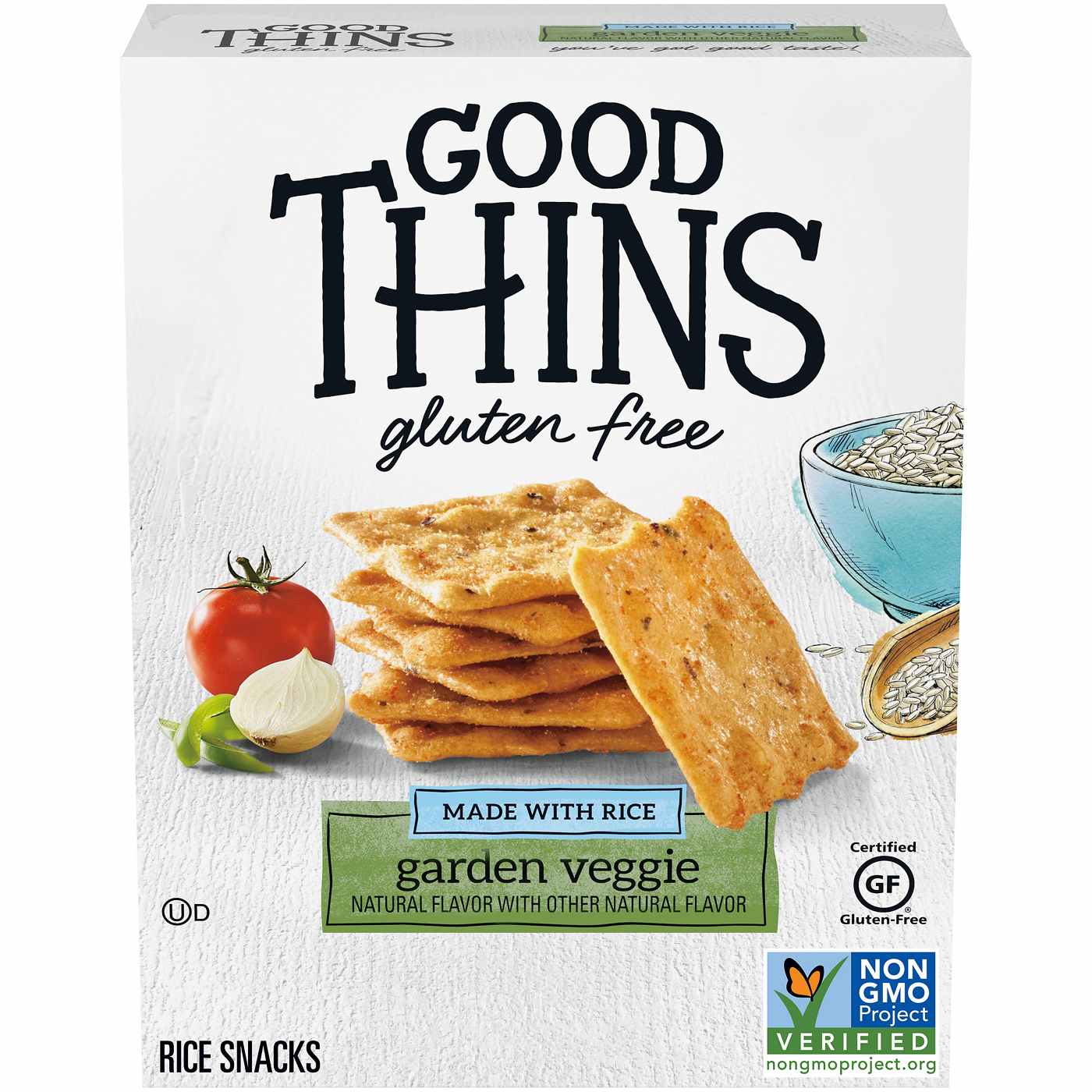 Good Thins Gluten Free Garden Veggie Rice Snacks; image 1 of 10