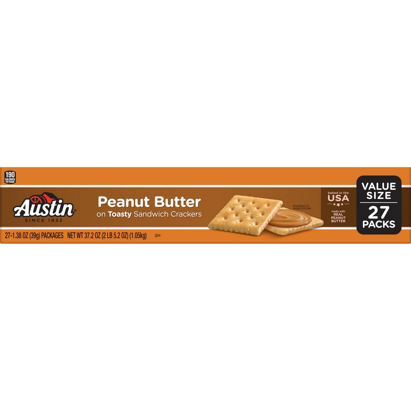 Austin Peanut Butter on Toasty Sandwich Crackers, 37.2 oz; image 1 of 5