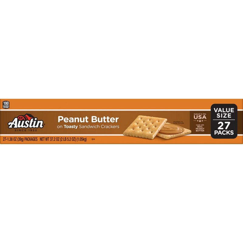 austin toasty crackers with peanut butter
