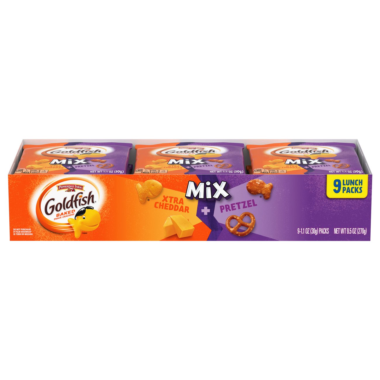 Pepperidge Farm Goldfish Mix Cheddar Pretzel Baked Snack Crackers