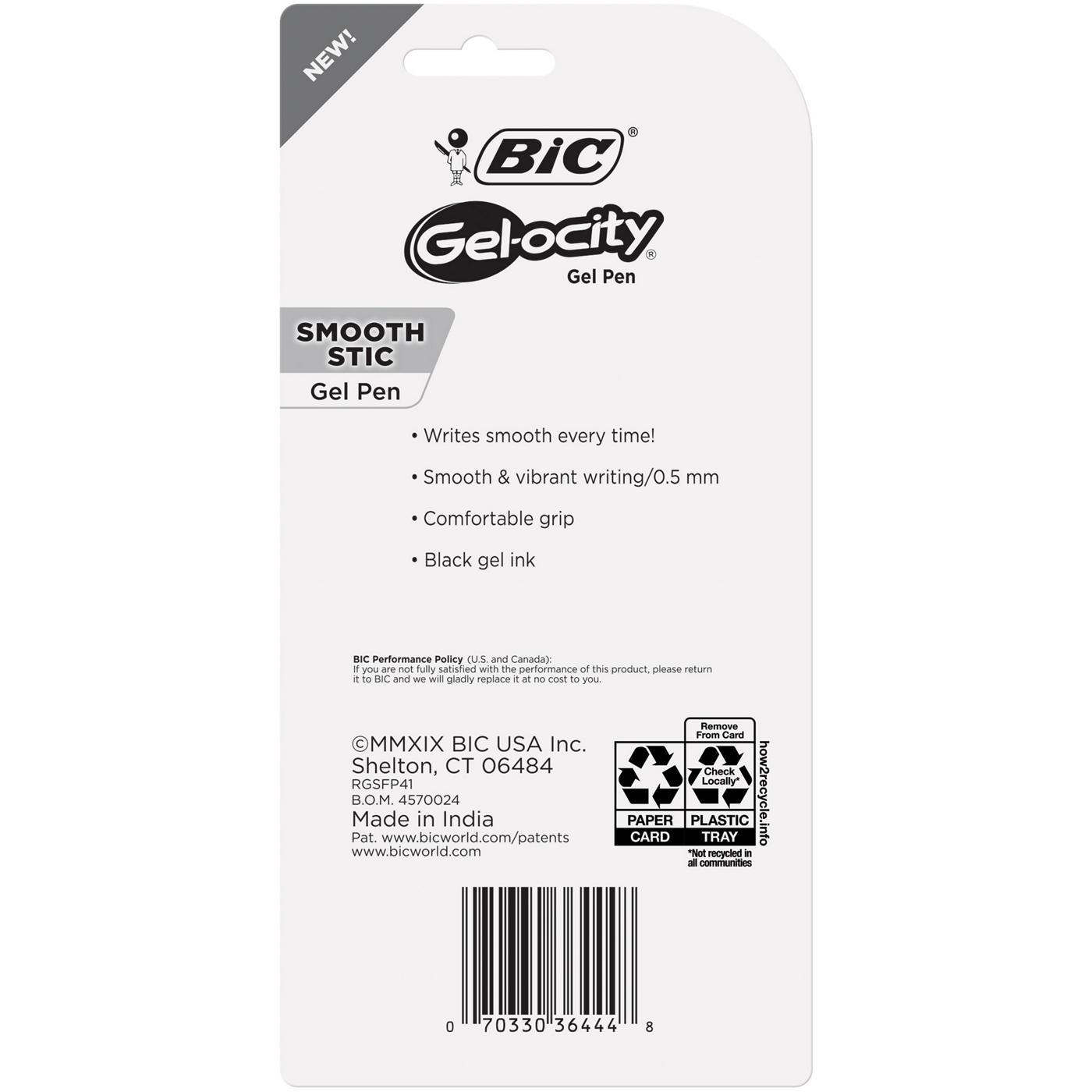 BIC Gel-ocity Smooth Stic 0.5mm Gel Pens - Black Ink; image 2 of 2