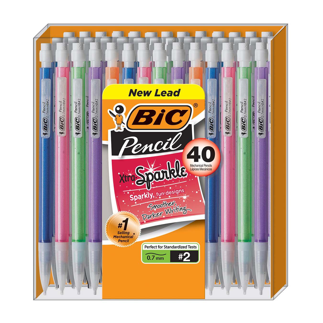 Bic X Tra Sparkle 0 7mm Mechanical Pencils Shop School Office Supplies At H E B