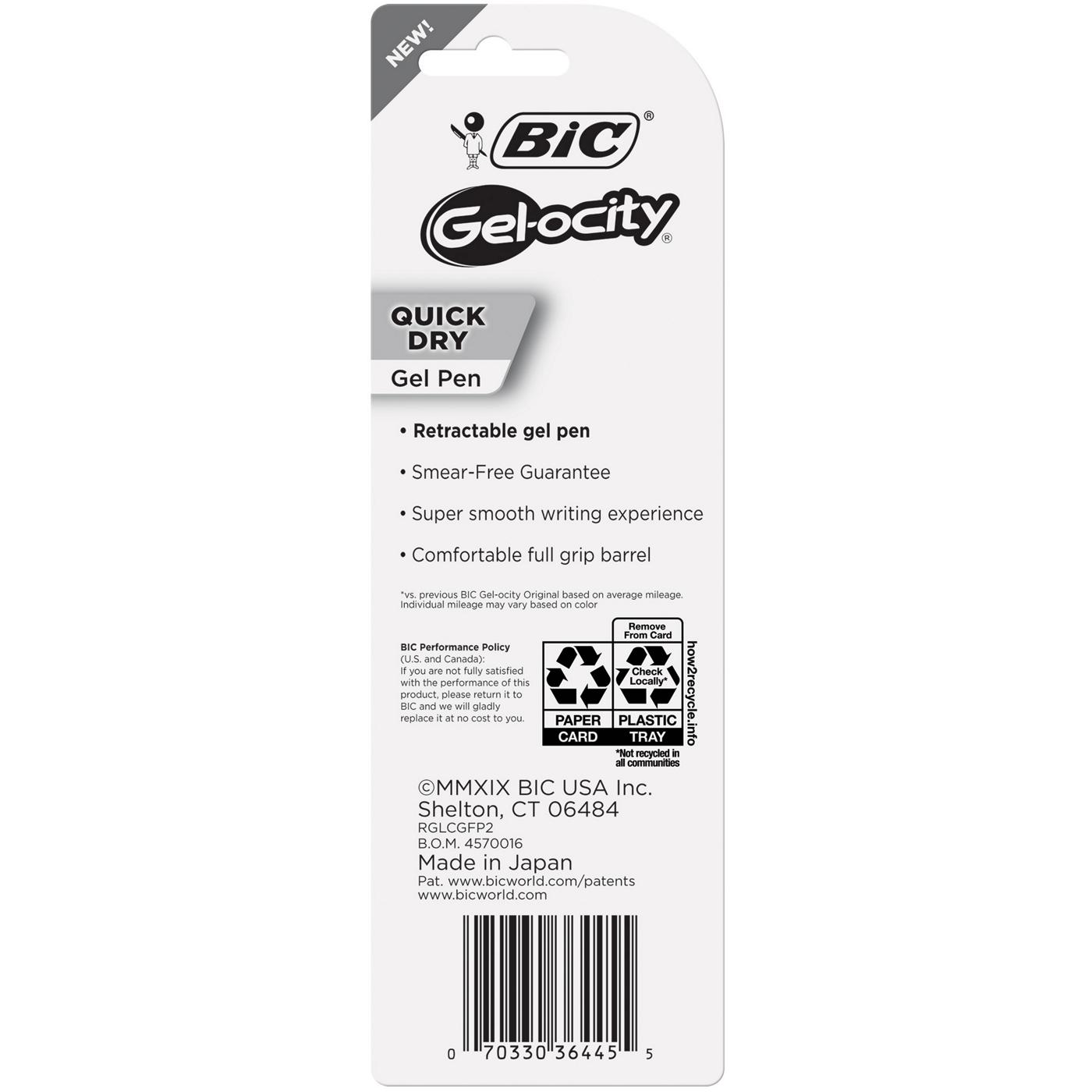 BIC Gel-ocity Quick Dry 0.5mm Gel Pens - Black Ink; image 2 of 2