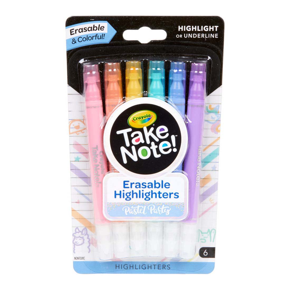 Crayola Take Note Erasable Pastel Highlighters Shop Highlighters