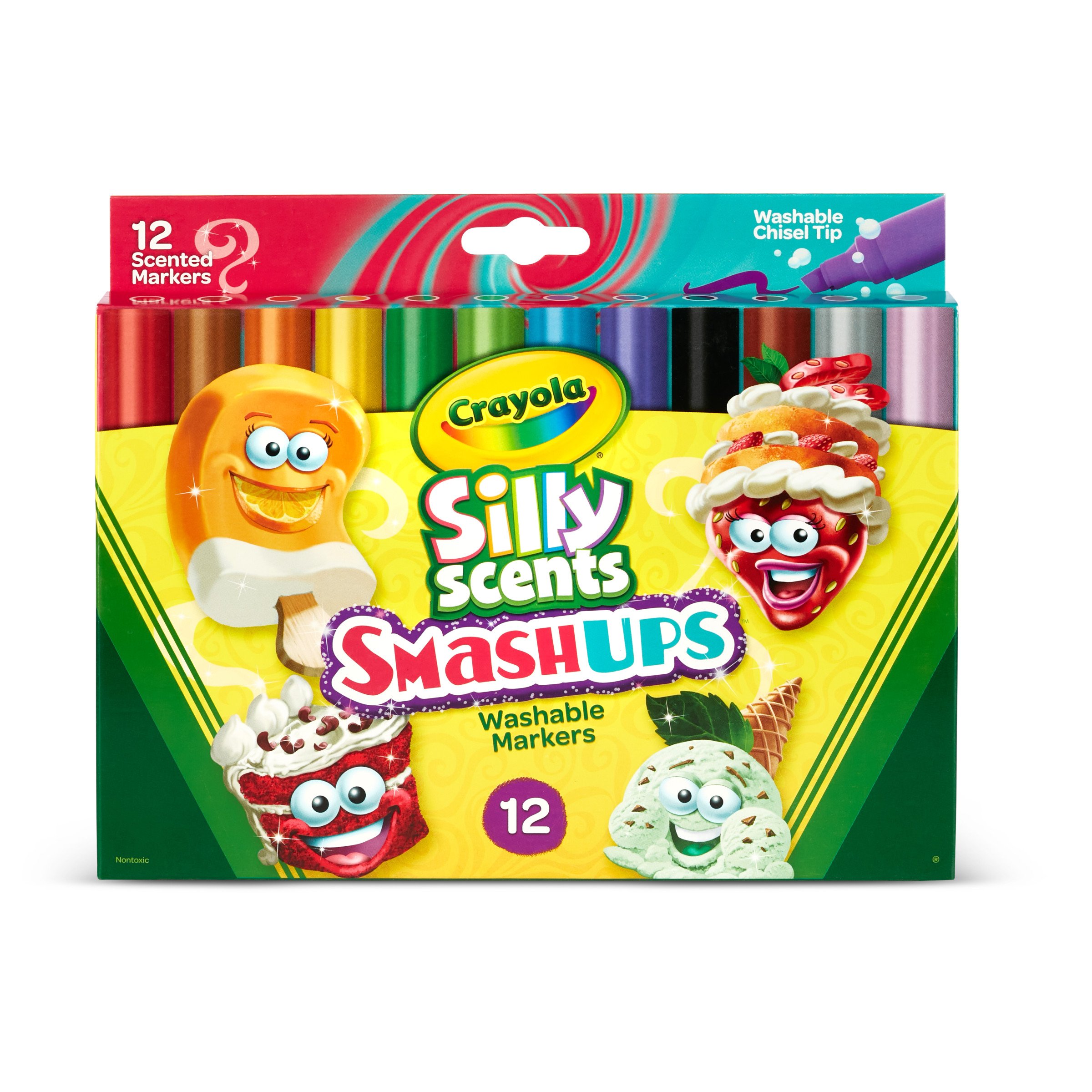 School Smart Washable Markers, Chisel Tips, Assorted Colors, Pack