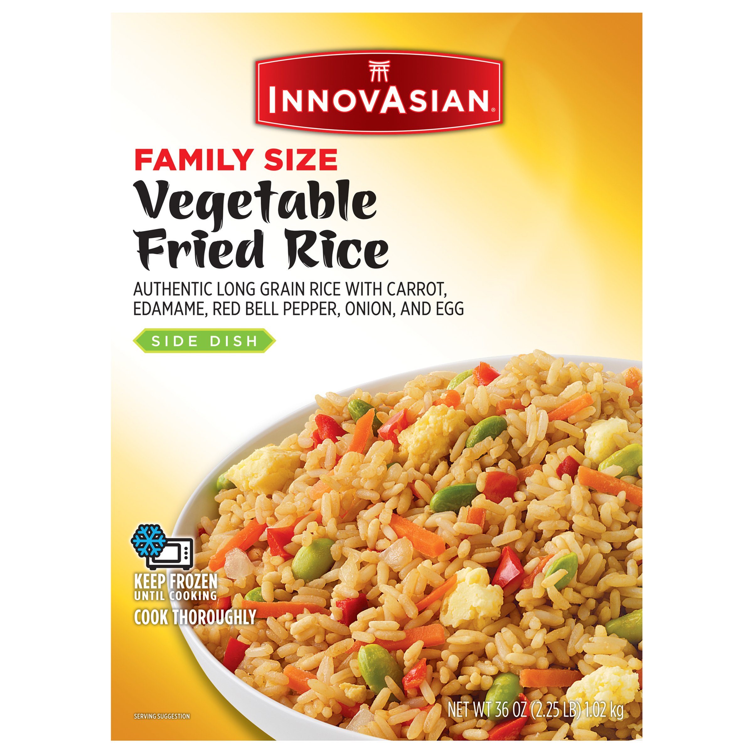 InnovAsian Frozen Vegetable Fried Rice - Family-Size, 36 oz