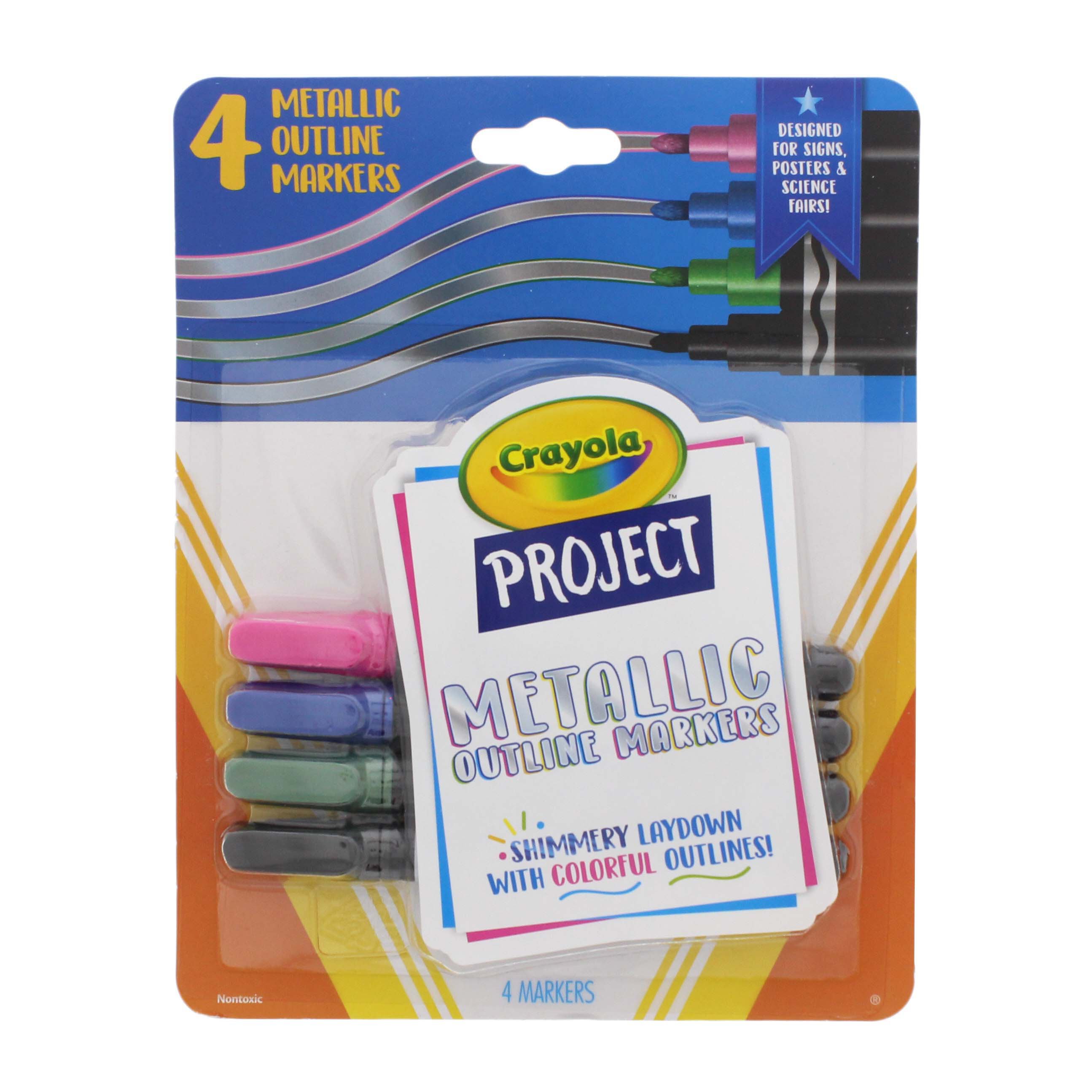 Crayola Project Metallic Outline Markers - Shop Highlighters & Dry-Erase at  H-E-B