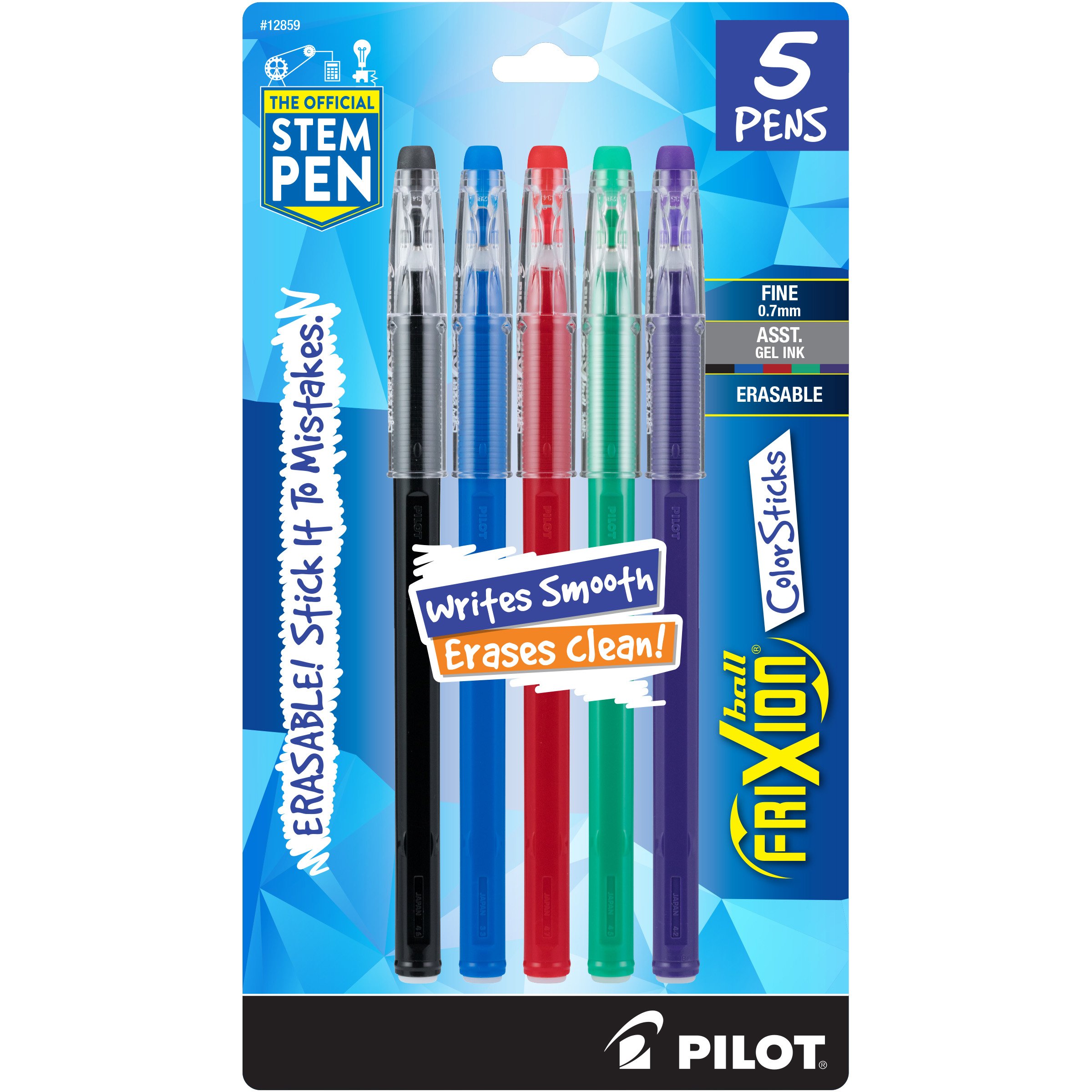 Pilot FriXion ColorSticks 0.7mm Erasable Gel Pens Assorted Ink Shop