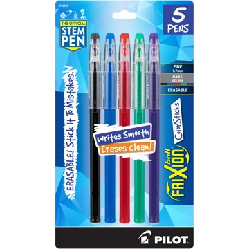 Pilot FriXion ColorSticks 0.7mm Erasable Gel Pens - Assorted Ink, 5 pk