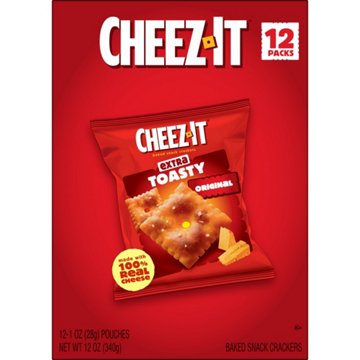 Cheez-It Extra Toasty Cheese Crackers, 12 oz