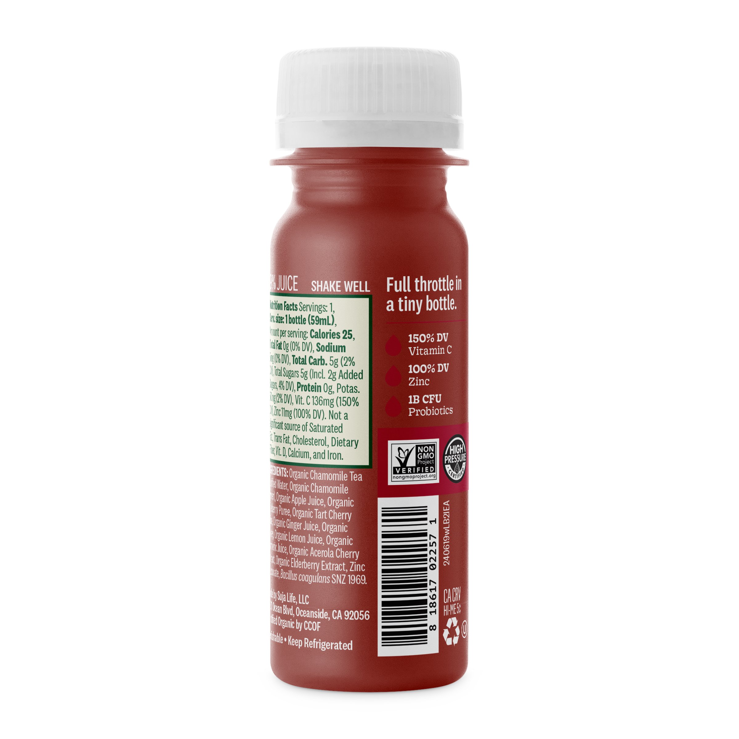 Suja Organic Immunity Elderberry Cold-Pressed Juice Shot - Shop Juice ...