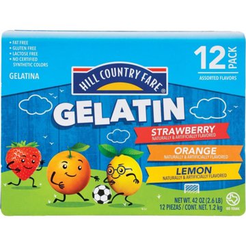 Hill Country Fare Assorted Flavors Gelatin Cups Variety Pack, 12 ct
