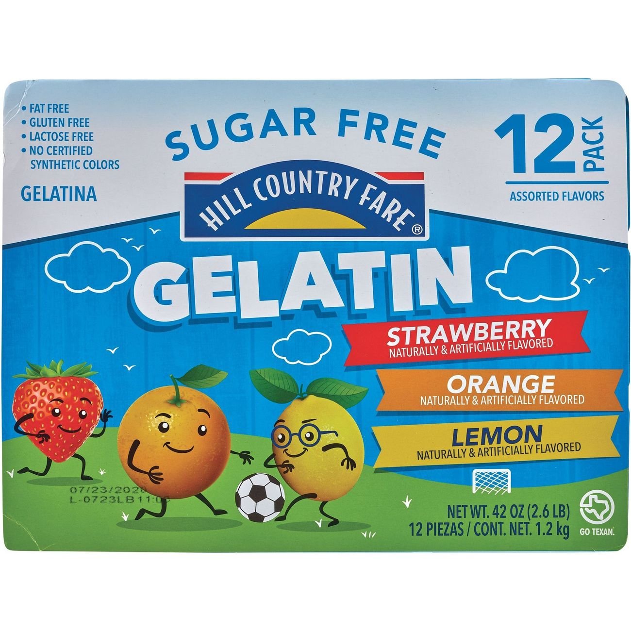 Hill Country Fare Sugar Free Assorted Flavor Gelatin Variety Pack ...