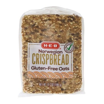 H-E-B Norwegian Crispbread - Gluten Free Oats, 8 ct