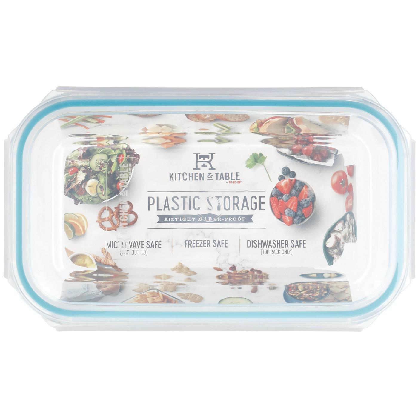 Kitchen & Table by H-E-B Airtight & Leakproof Rectangular Plastic Food  Storage Container - Shop Containers at H-E-B
