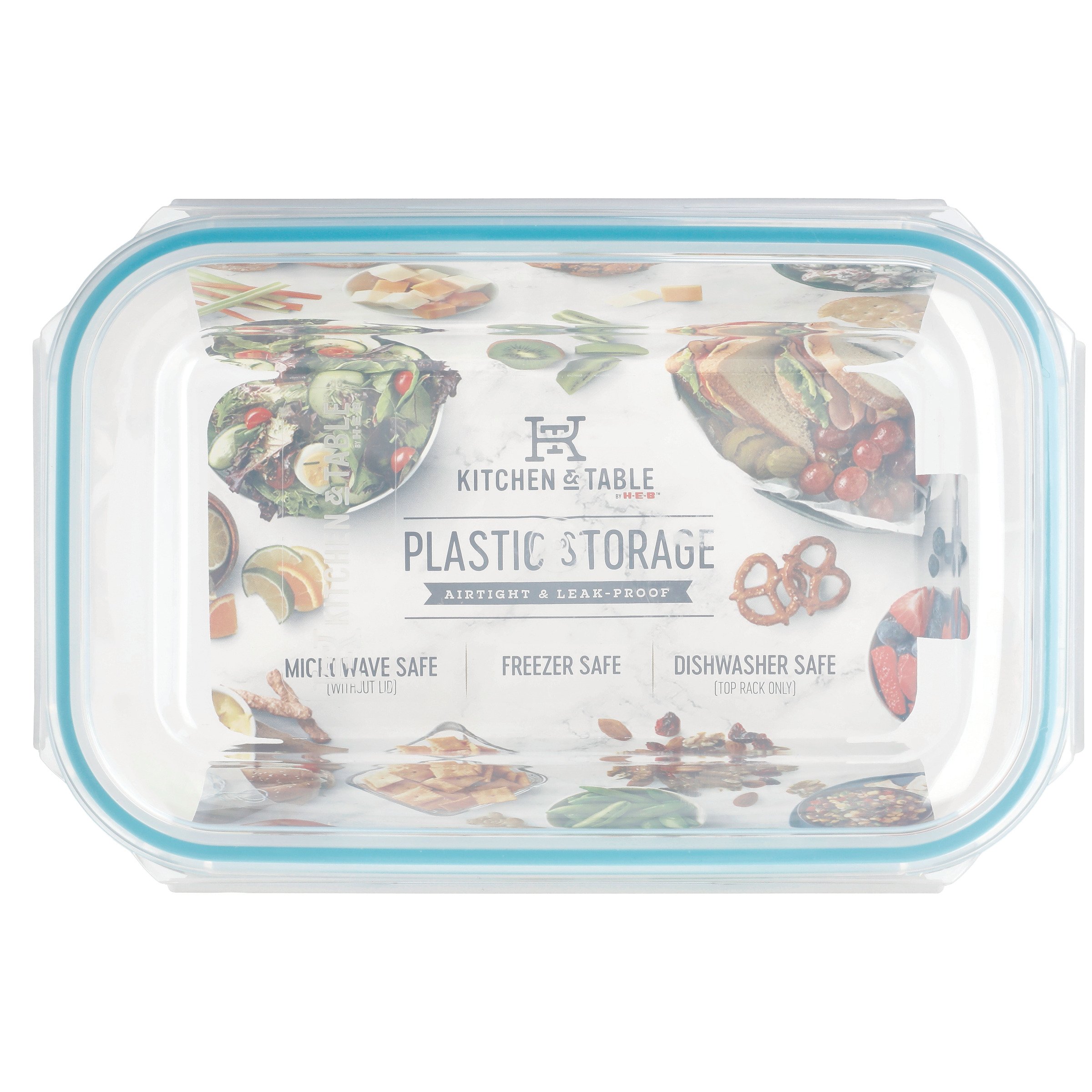 Kitchen & Table by H-E-B Airtight & Leak-Proof Rectangle Plastic Food ...