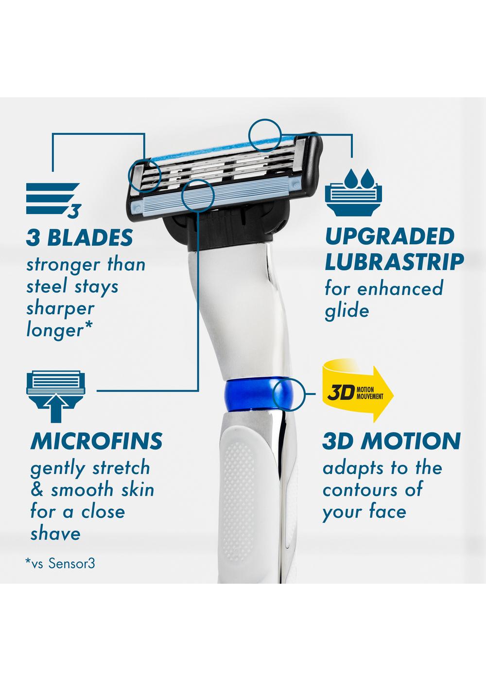 Gillette Mach3 3D Razor + 2 Blade Refills; image 9 of 11