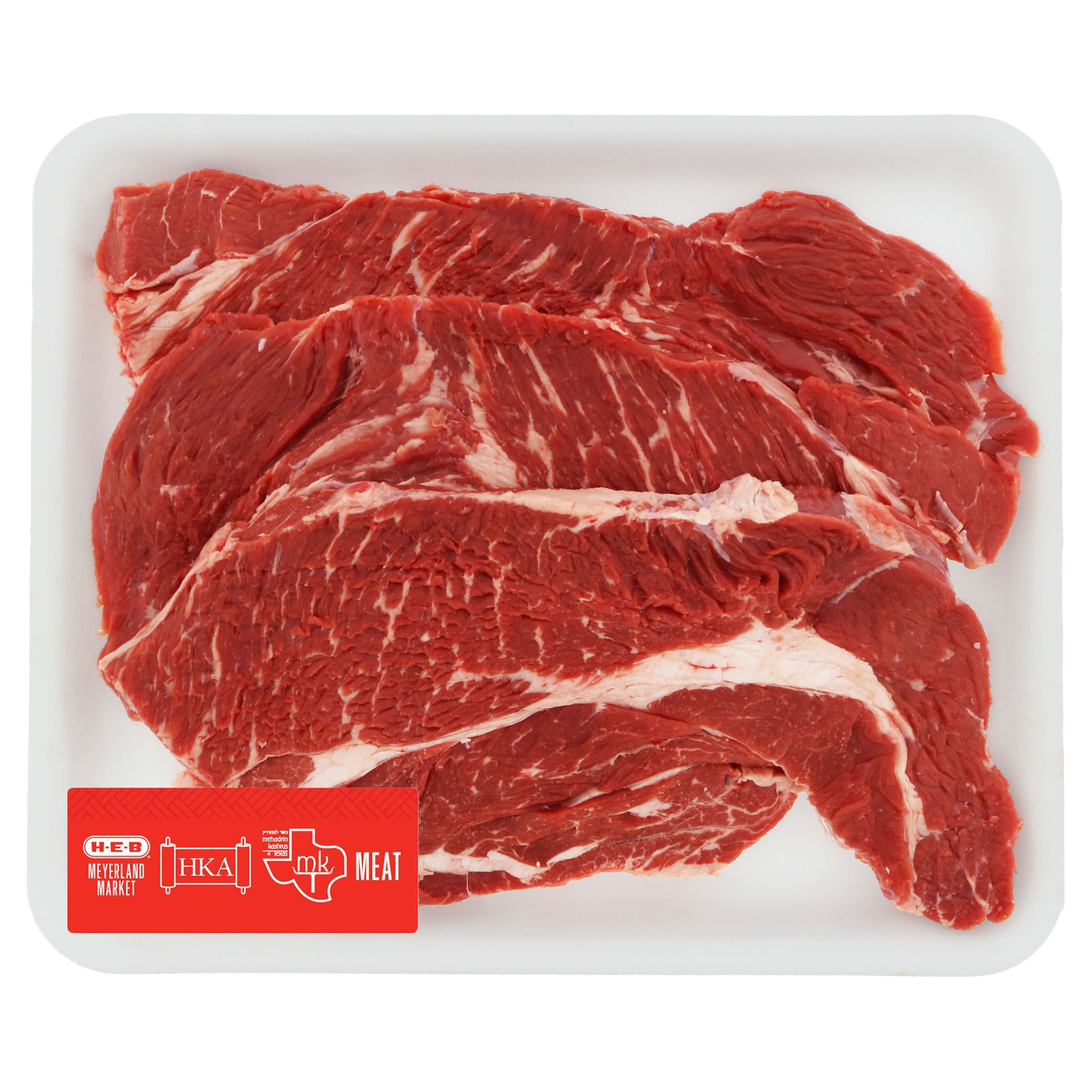 HEB Kosher Beef Chuck Steak Boneless, Value Pack Shop Beef at HEB