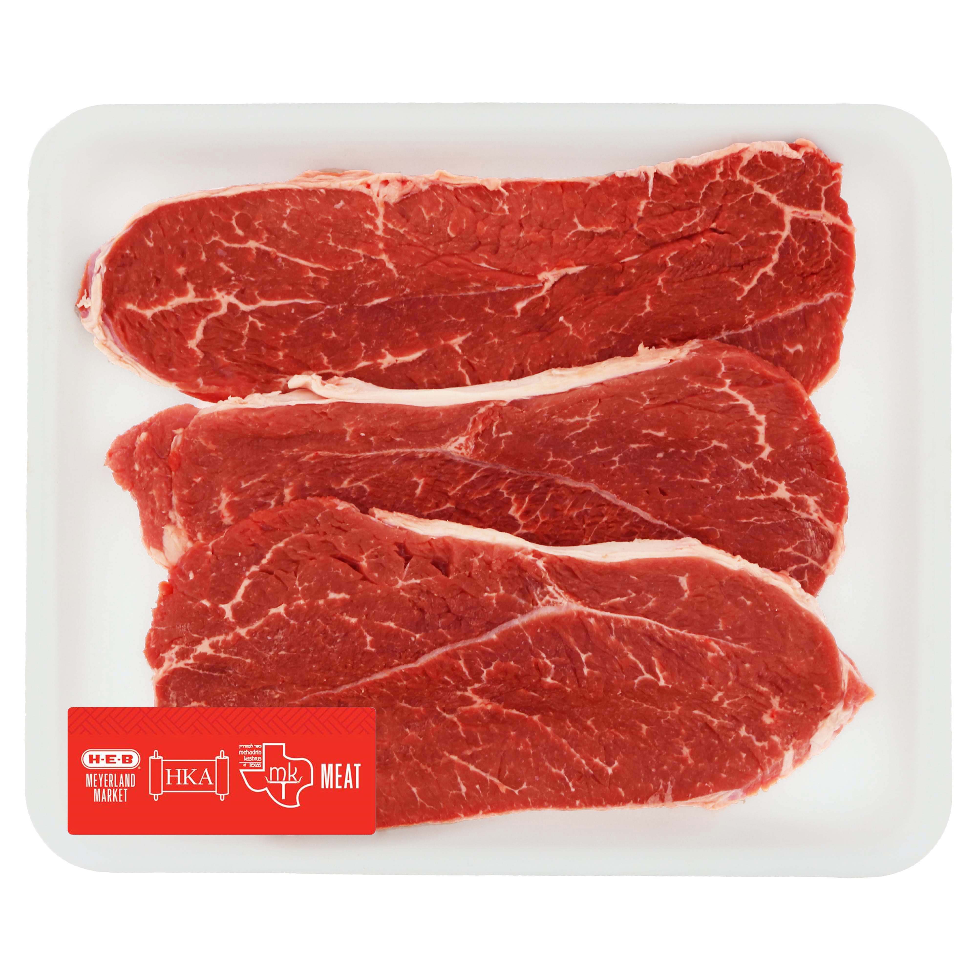 HEB Kosher Beef Shoulder Steak Boneless, Value Pack Shop Beef at HEB