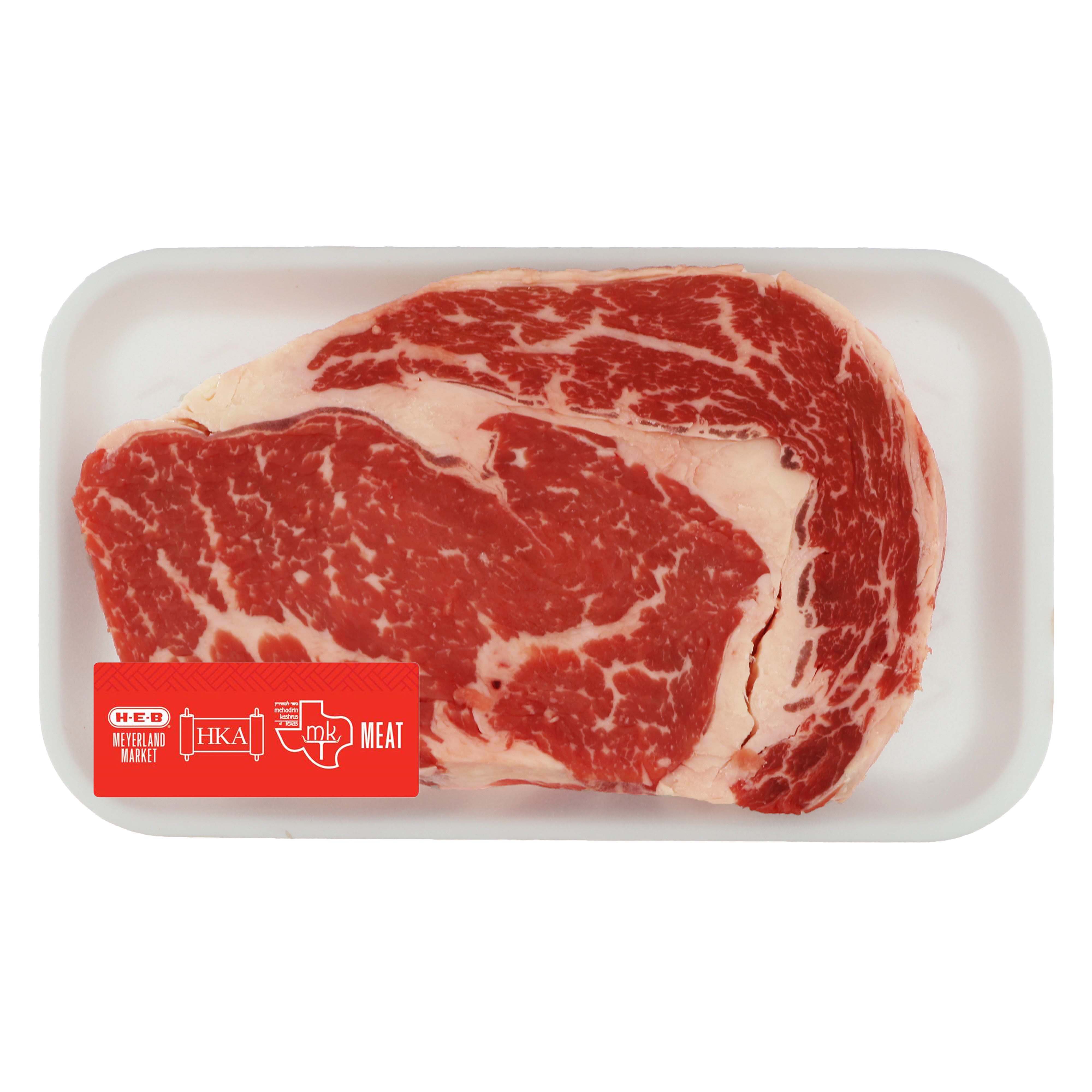 HEB Kosher Beef Ribeye Steak Boneless Shop Beef at HEB