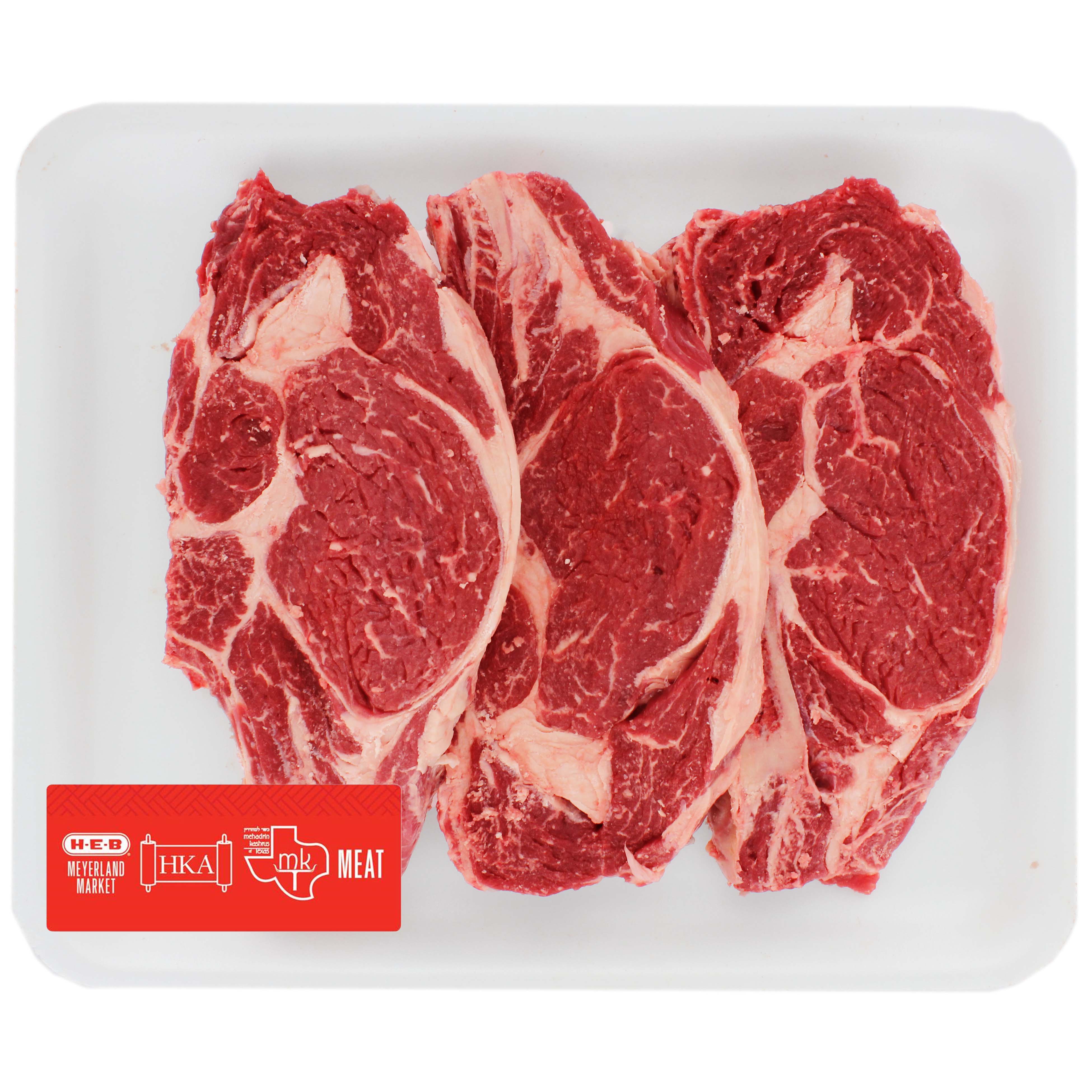HEB Kosher Beef Ribeye Steak Bonein, Value Pack Shop Beef at HEB