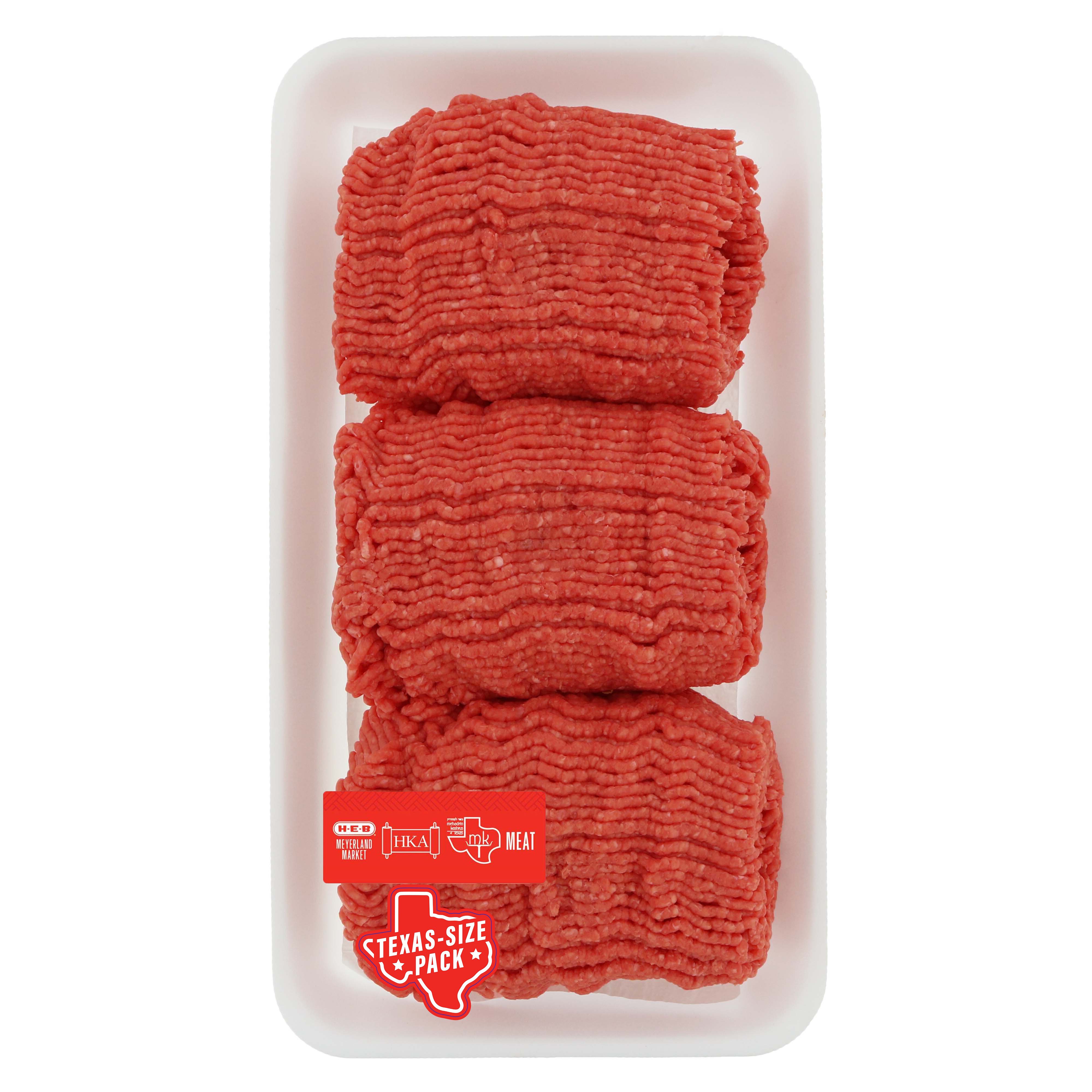HEB Kosher Ground Beef Chuck, 80 Lean TexasSize Pack Shop Beef
