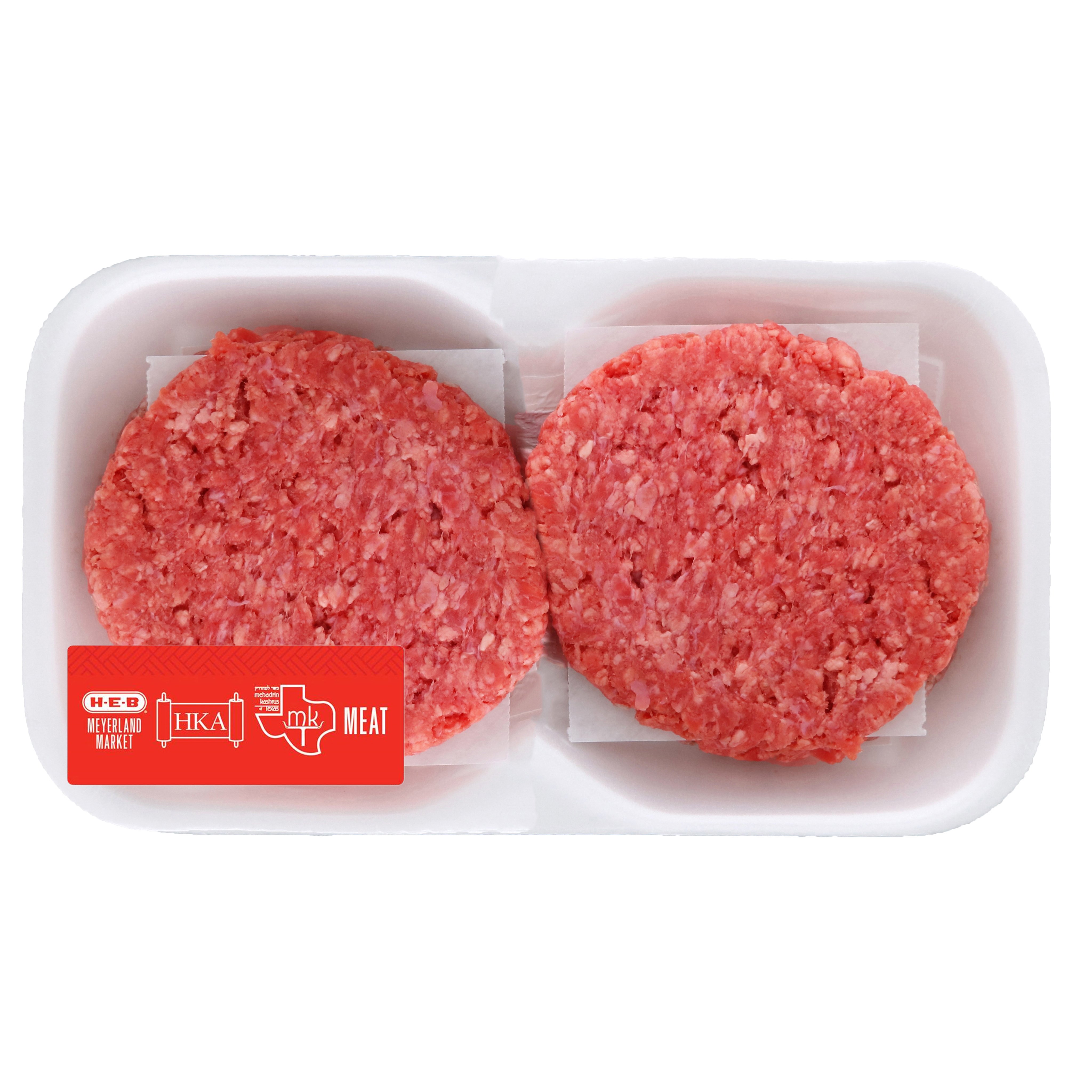 H-E-B Kosher Ground Beef Chuck Patties 80% Lean - Shop Beef At H-E-B