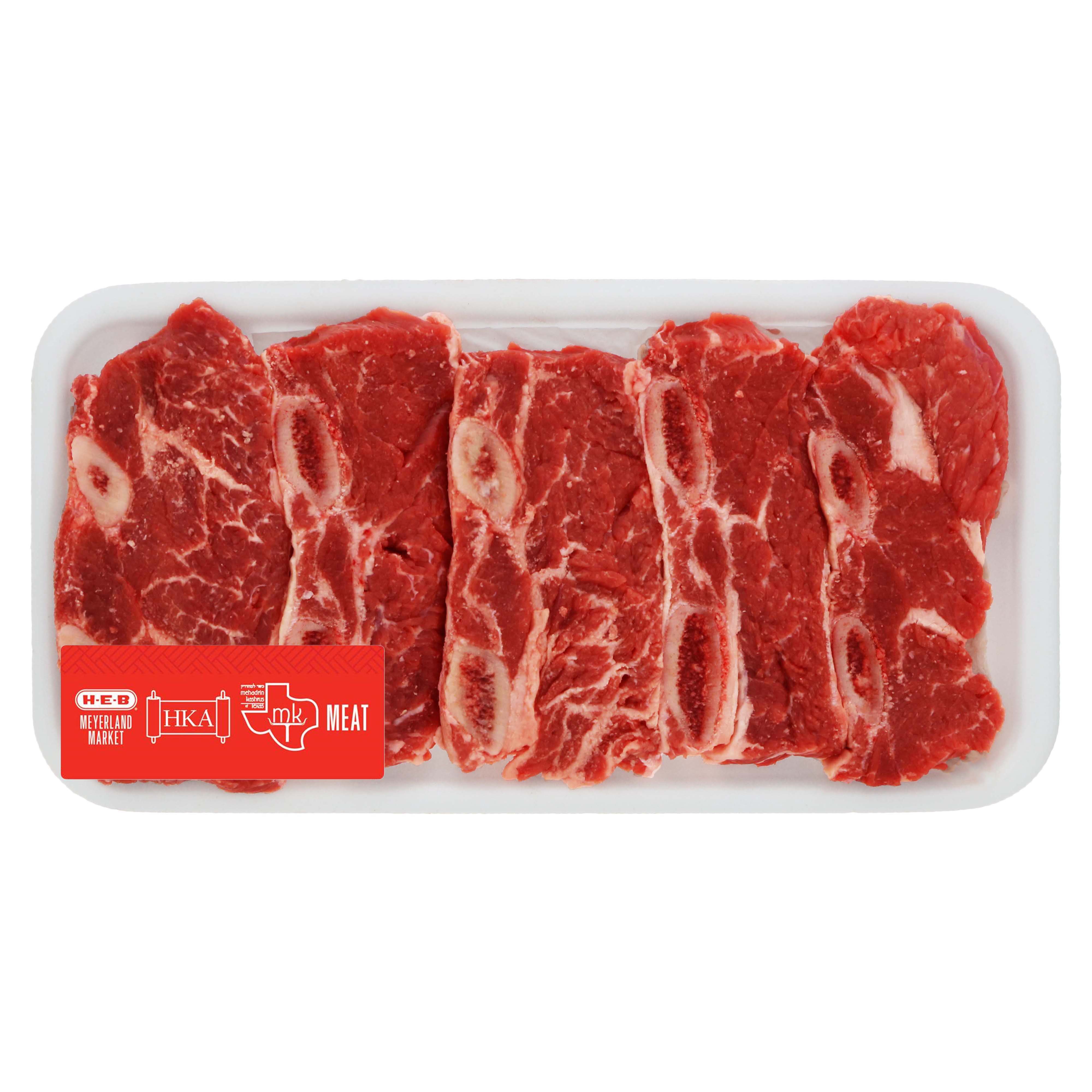 HEB Kosher Beef Chuck Flanken Ribs Bonein Shop Beef at HEB