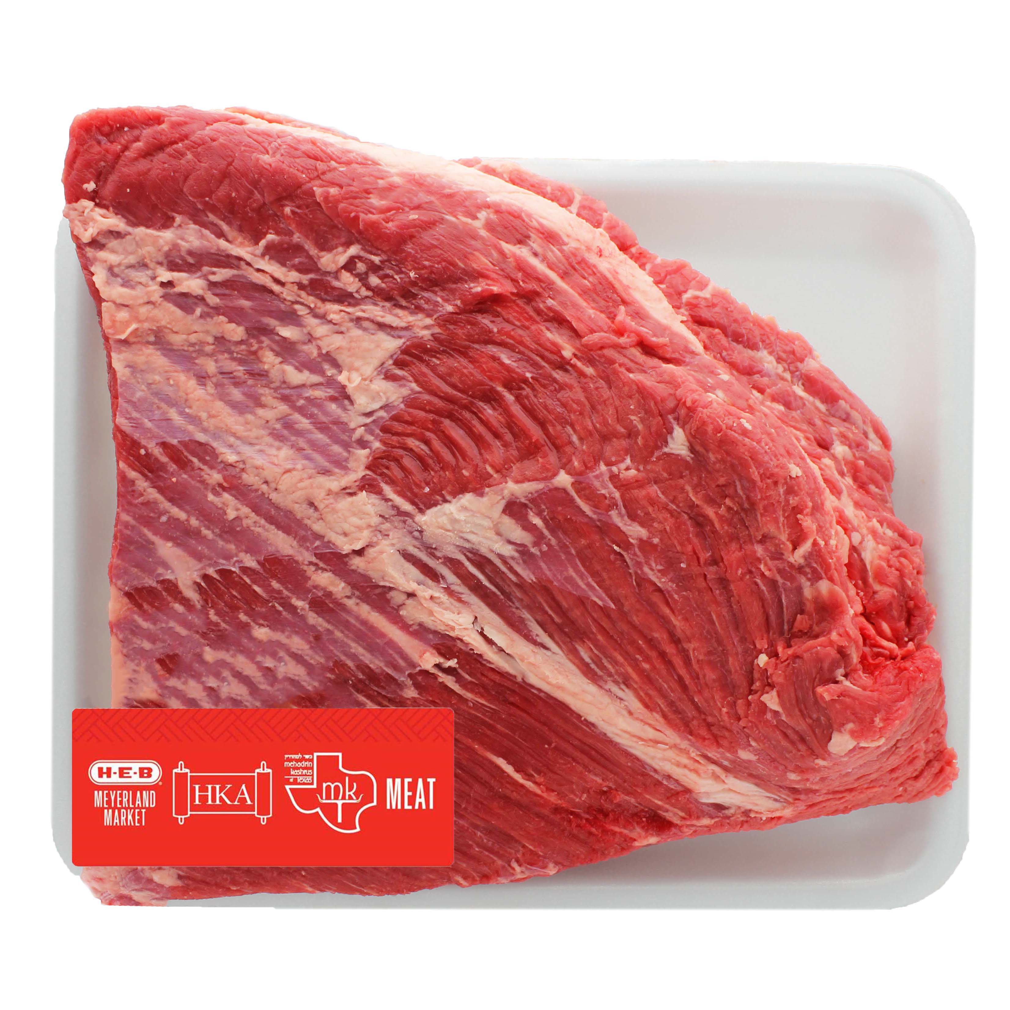 HEB Kosher Beef Brisket Second Cut Vacuum Packaged Shop Beef at HEB