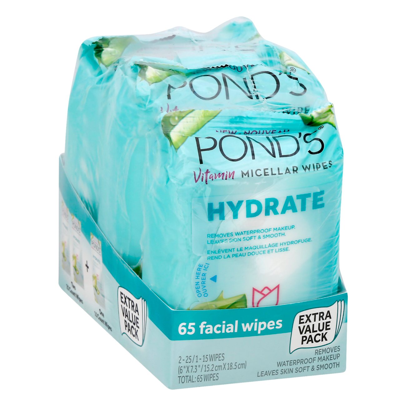 Pond's Hydrate Vitamin Micellar Facial Wipes Shop Cleansers & Soaps at HEB