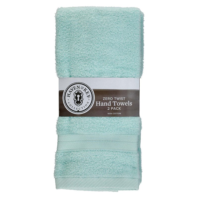 Haven & Key Zero Twist Mint Hand Towels - Shop Bedding & Bath at H-E-B