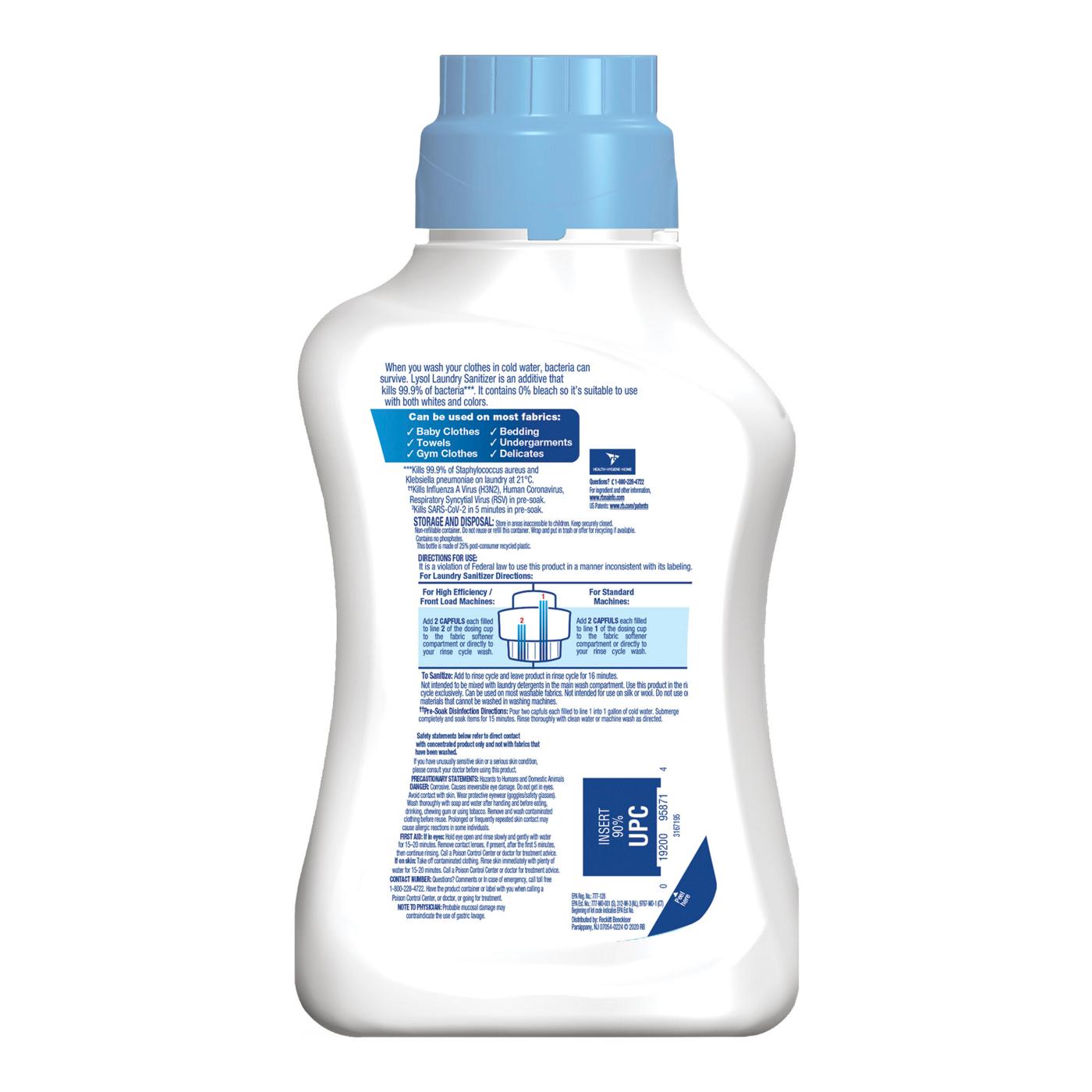 Lysol Free & Clear Laundry Sanitizer; image 3 of 6