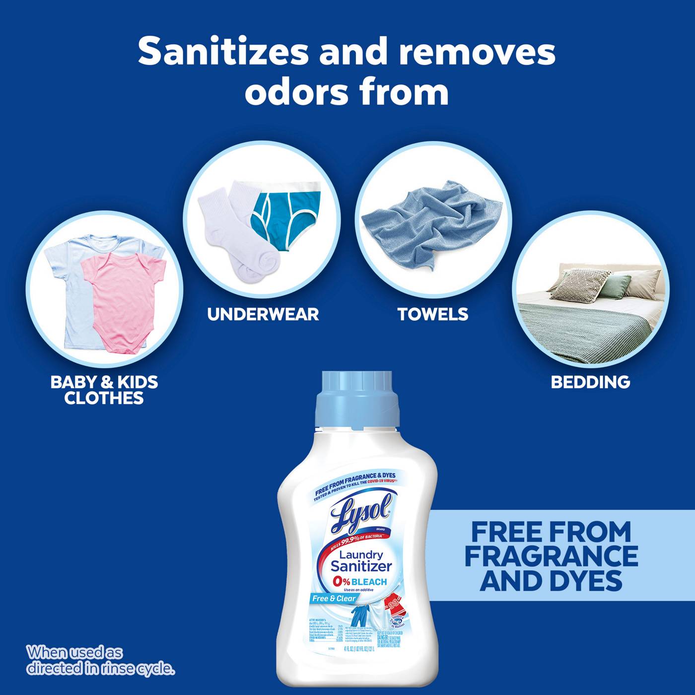 Lysol Free & Clear Laundry Sanitizer; image 5 of 6