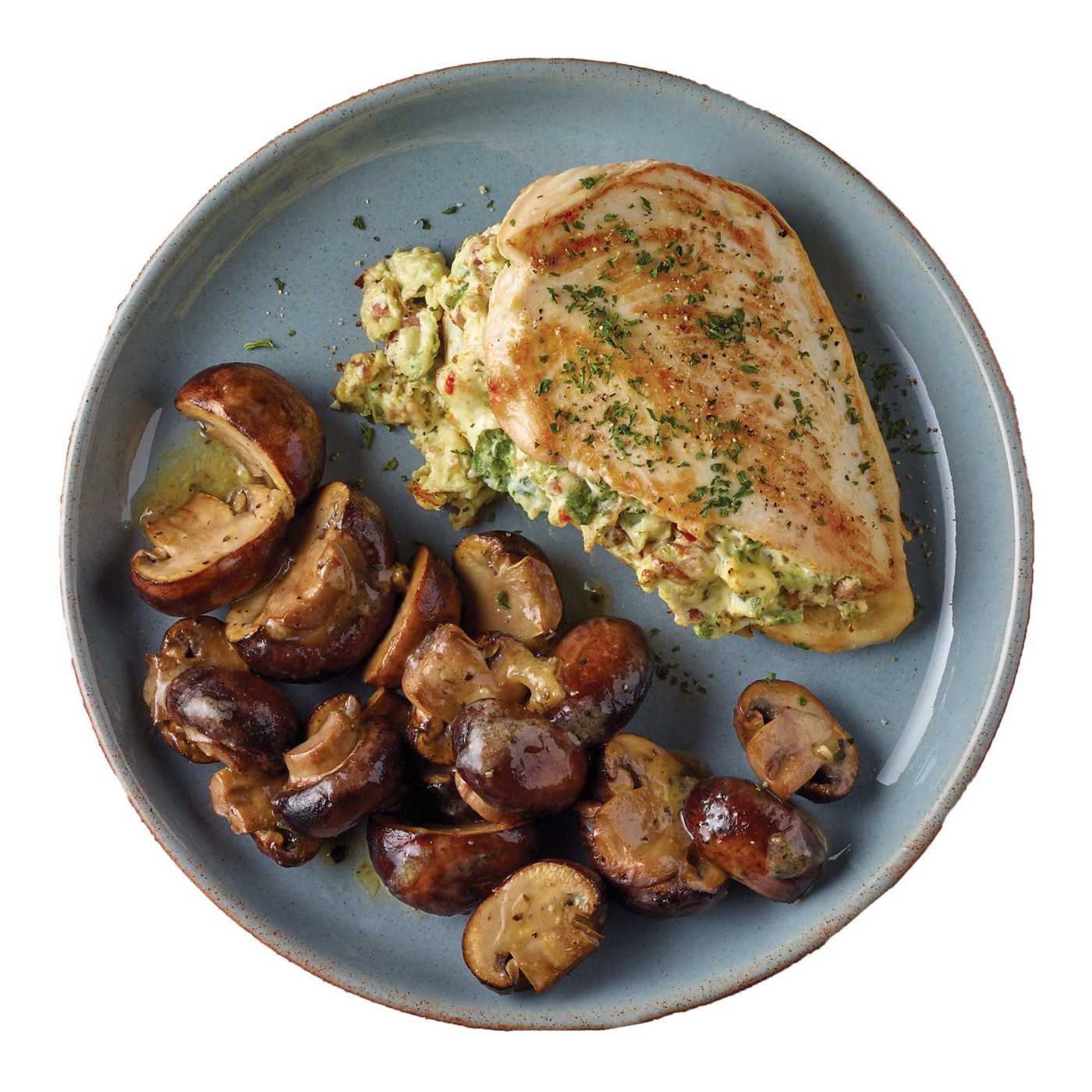 Meal Simple by H-E-B Jalapeno Popper-Stuffed Chicken Breast & Mushrooms; image 2 of 2