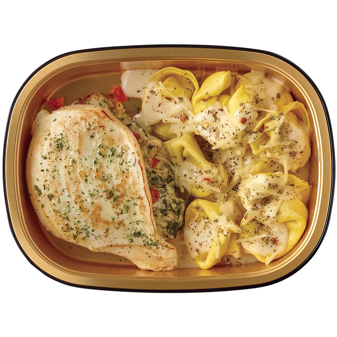 Meal Simple by H-E-B Bacon Bruschetta-Stuffed Chicken Breast & Alfredo Tortellini, Avg. 1.09 lbs