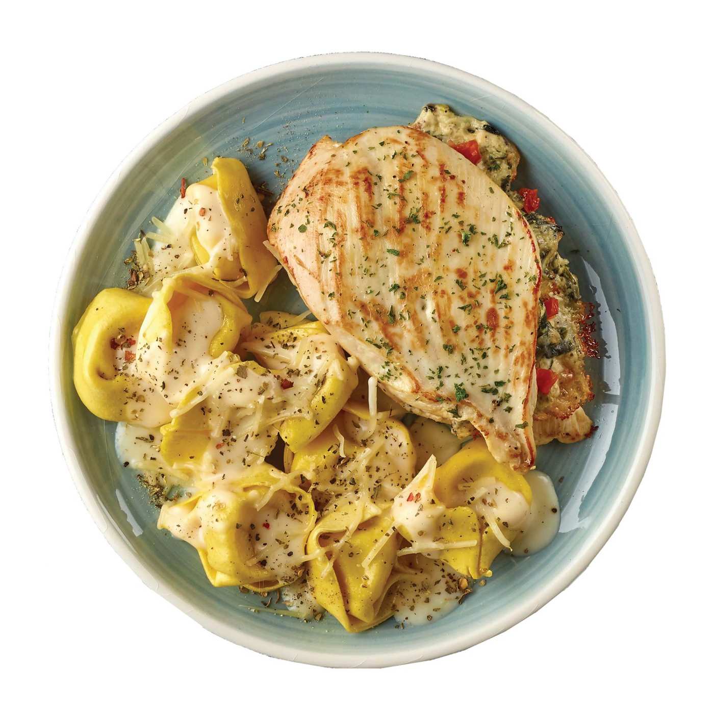 Meal Simple by H-E-B Bacon Bruschetta-Stuffed Chicken Breast & Alfredo Tortellini; image 2 of 2