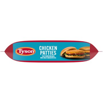 Tyson Fully Cooked & Breaded Chicken Patties, 3.37 lb