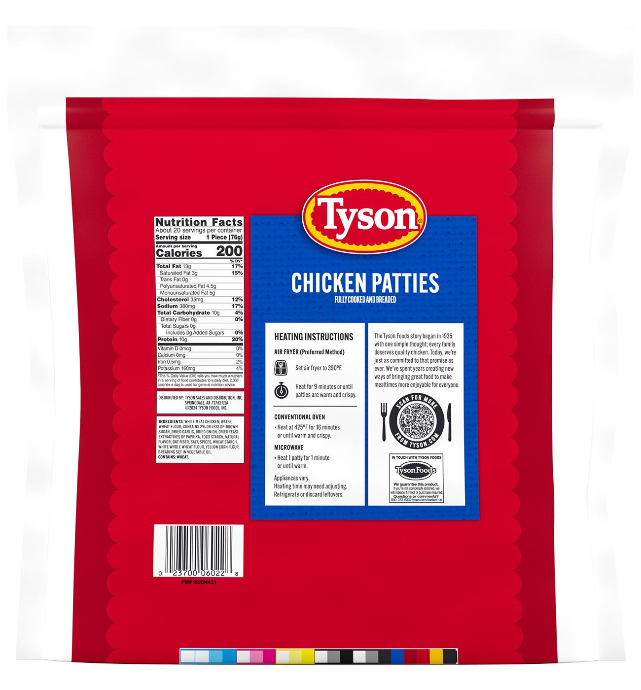 Tyson Fully Cooked & Breaded Chicken Patties; image 5 of 11