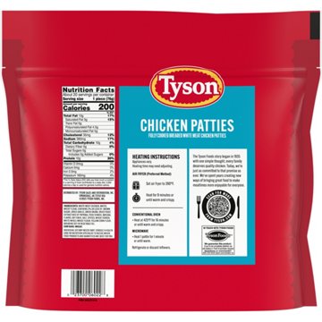 Tyson Fully Cooked & Breaded Chicken Patties, 3.37 lb
