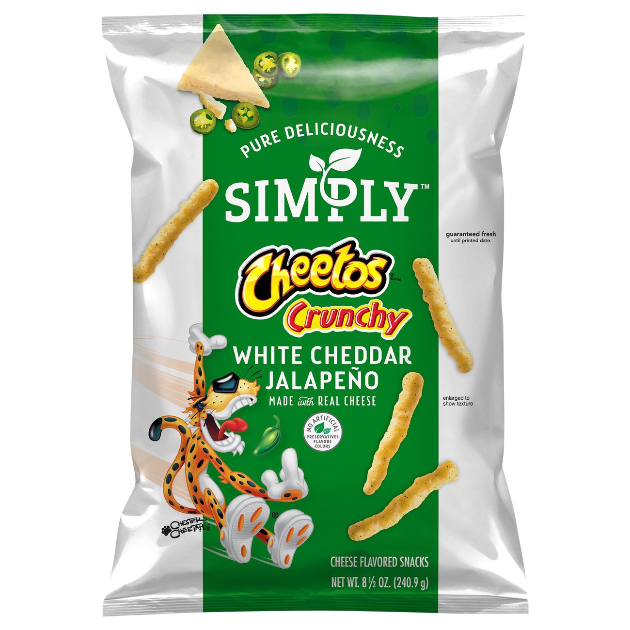 Cheetos Simply Simply Crunchy White Cheddar Jalapeno Cheese Snacks Shop Chips at HEB