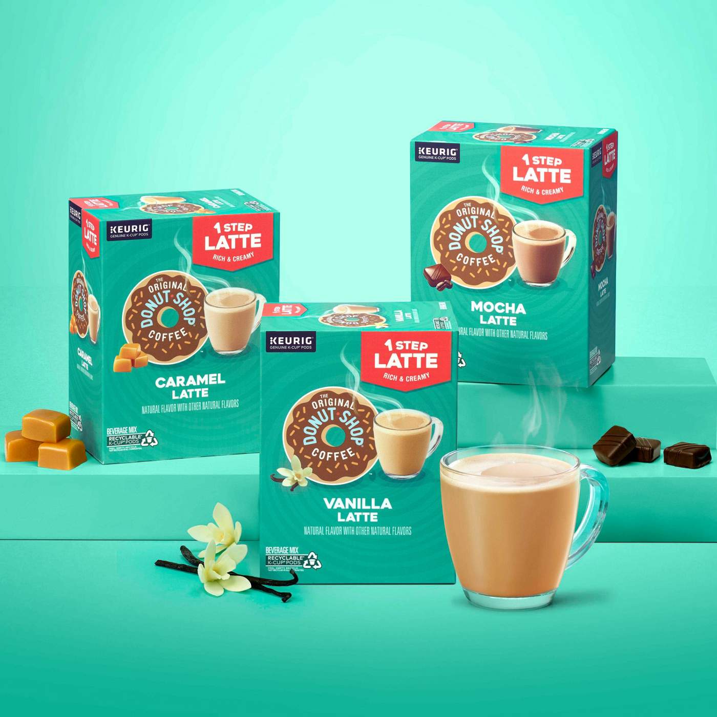 Donut Shop Mocha Latte Single Serve Coffee K Cups; image 7 of 9